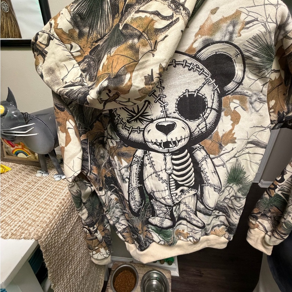 Young & Reckless Camouflage Teddy Bear Hoodie